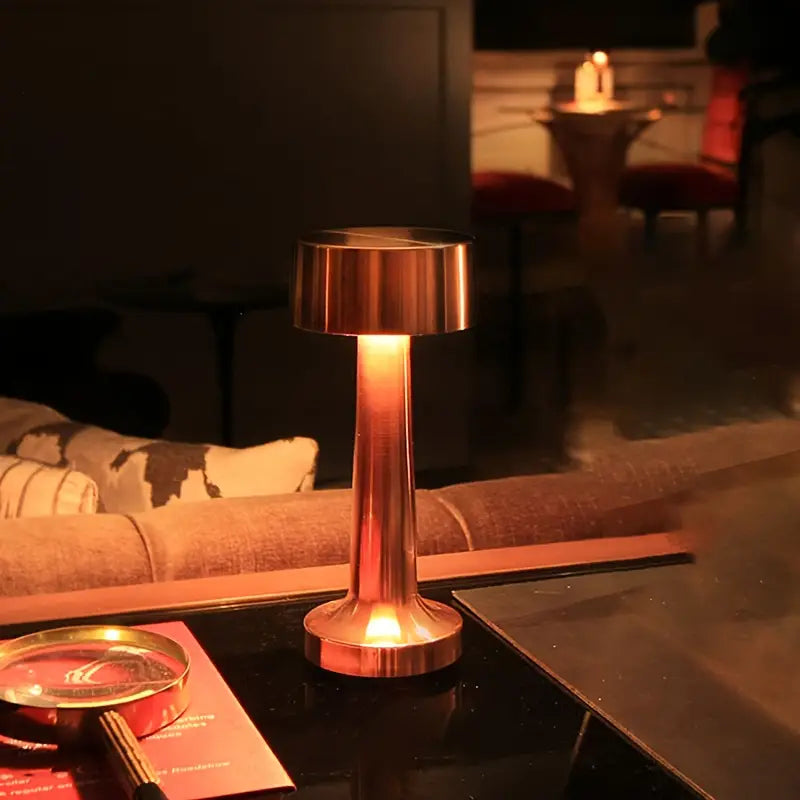 Retro tafellamp met glazen bol en warm LED-licht – GlowMuse RetroLight