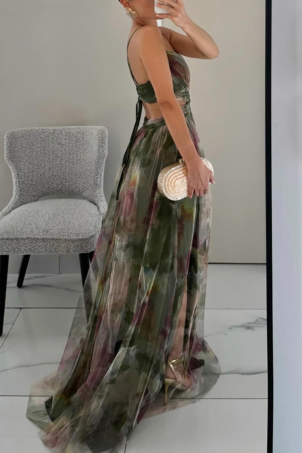 Dames - Maxi Jurk - Vloeiende Chiffon - Zomer Avondkleding - ELEGANTE STIJL
