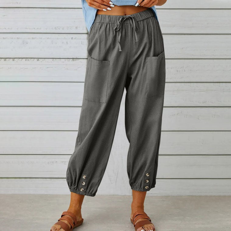 Dames - Hoge Taille Broek - Lichtgewicht en Ademend - Zomer Outfit - ELEGANTE STIJL
