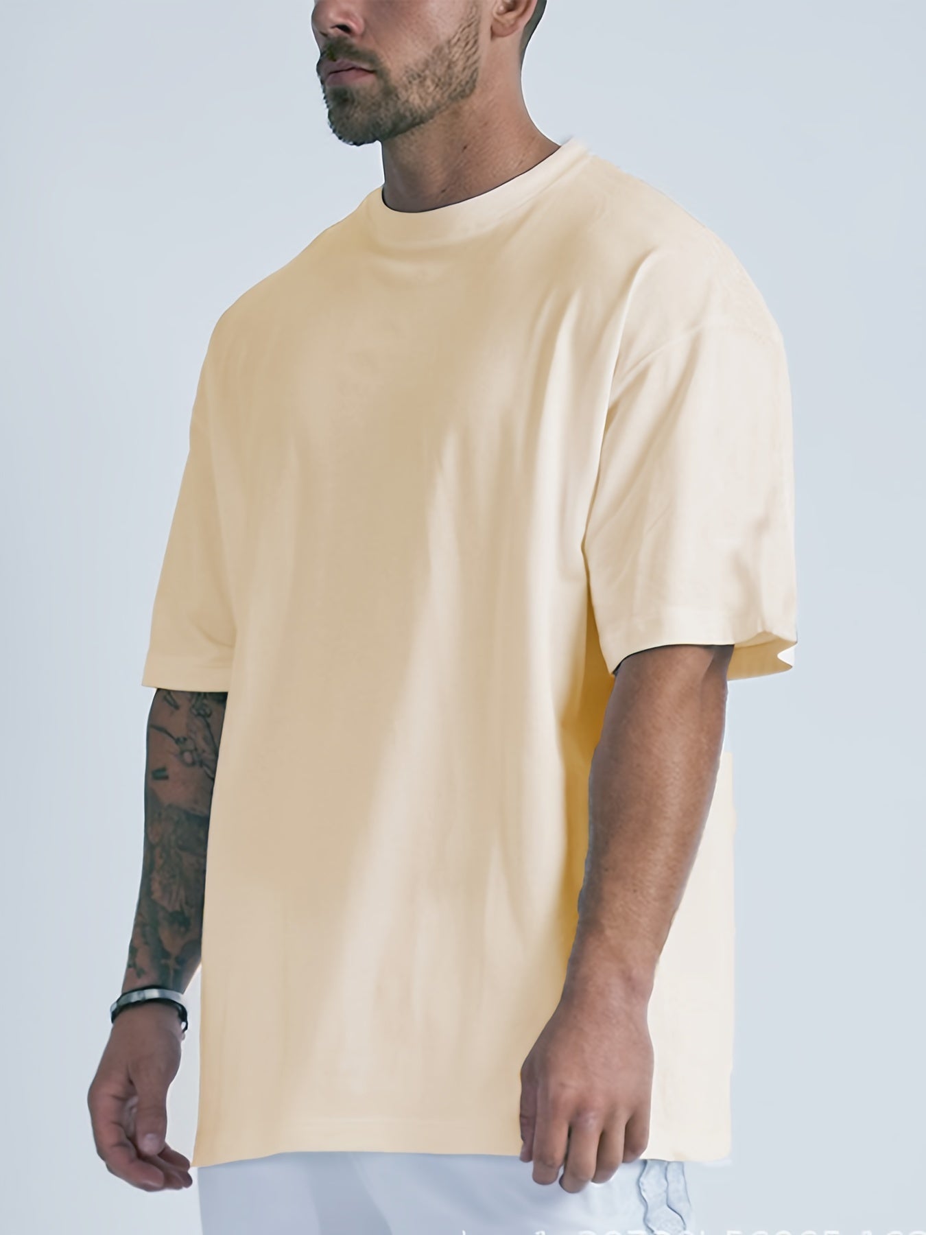 Oversized Heren T-Shirt met Verlaagde Schoudernaden voor een Relaxte Look – MALCOLM CLASSIC