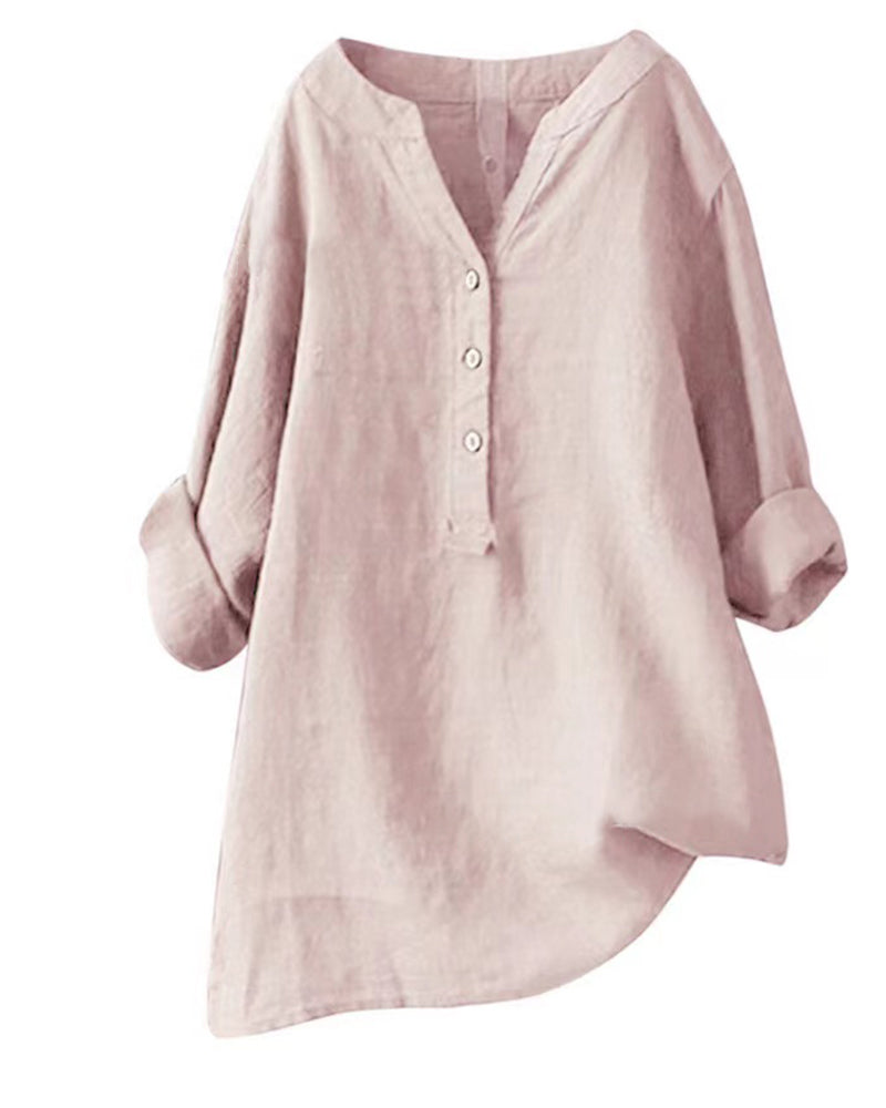 Vrouwen - Blouse met Lange Mouwen - Ademend Materiaal - Stijlvolle Mode - GABI EDGE