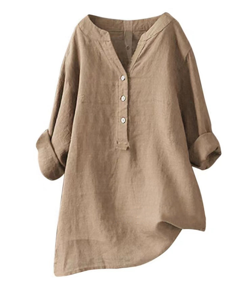 Vrouwen - Blouse met Lange Mouwen - Ademend Materiaal - Stijlvolle Mode - GABI EDGE