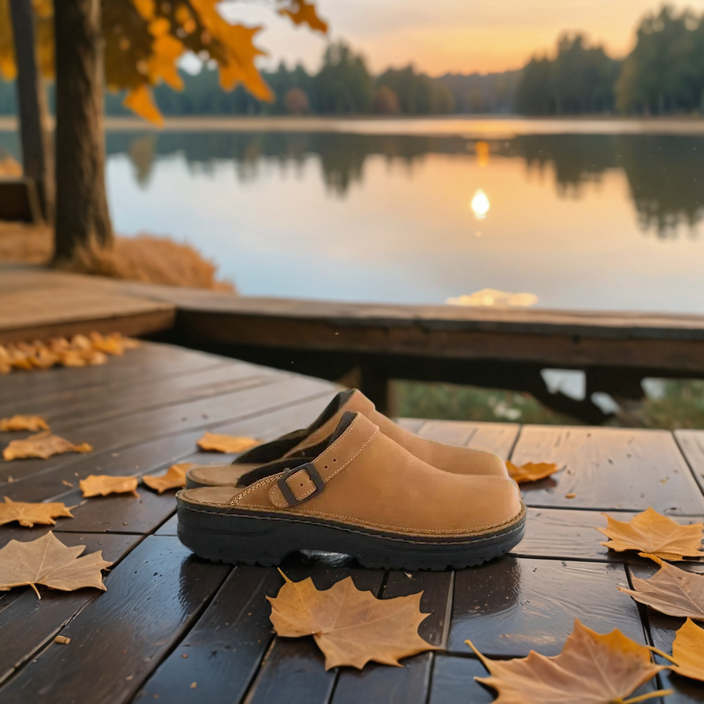 Orthopedische dames pantoffels van leer met zacht voetbed – VivaLoom Comfort