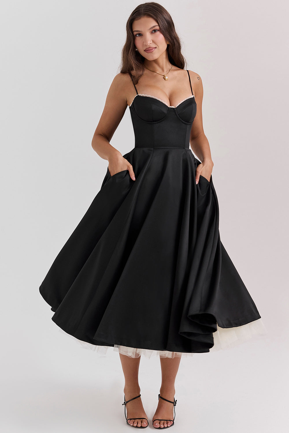 Vrouwen - Cocktailjurk - Mouwloos - Tijdloze Elegantie - Agota Cocktailjurk
