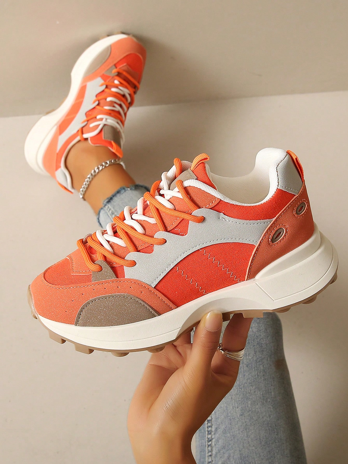 Sneaker - Vrouwen - Kleurblok - Damessneaker - Casual Sneaker
