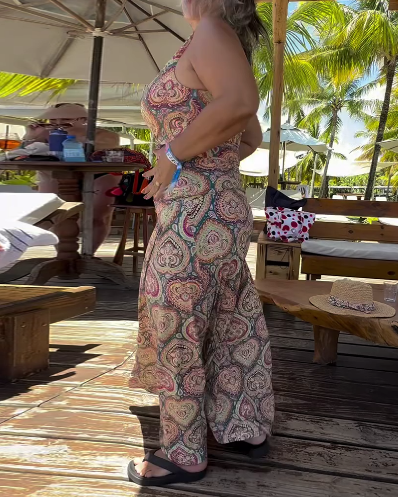 Badpak - Vrouwen - Spandex Polyester - Vakantieprint - Hartvorm Design
