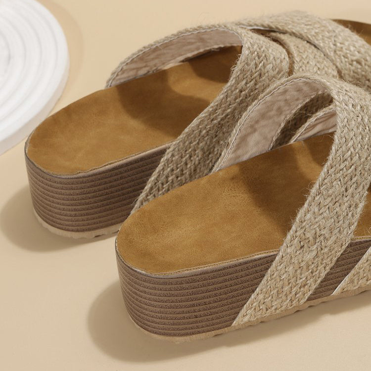 Plateau Sandalen - Dames - Geweven Ontwerp - Zomer Schoeisel - STIJL VOLGENDE