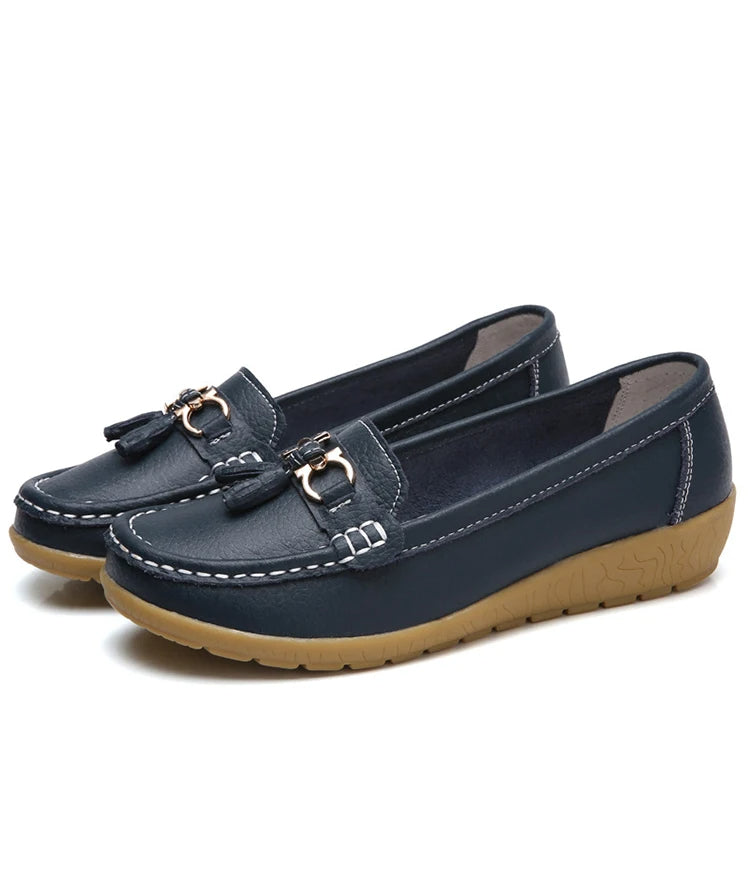 Leren Ballerina Flats - Dames - Cut-Out - Comfort - AVA