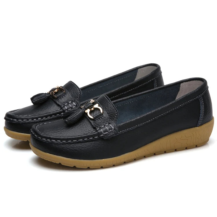 Leren Ballerina Flats - Dames - Cut-Out - Comfort - AVA
