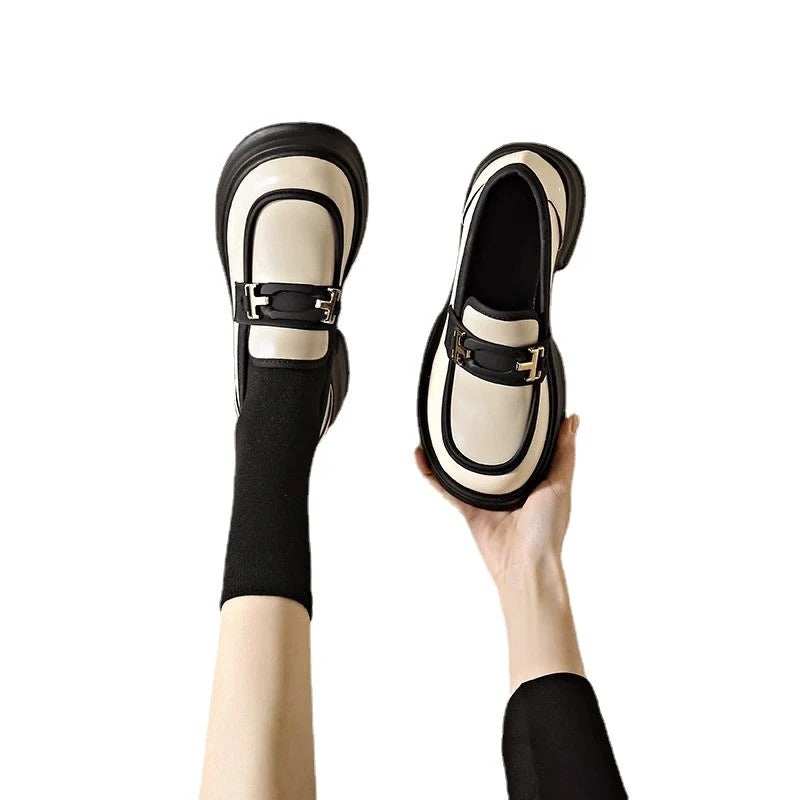 Dames - Elegante Retro Loafers - Lederen Schoenen - Comfortabele Stijl voor Elke Gelegenheid