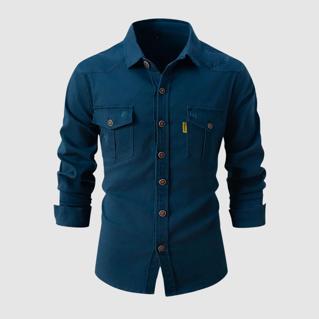 Emerson - Utility Shirt met Lange Mouwen en Voorste Knoopsluiting