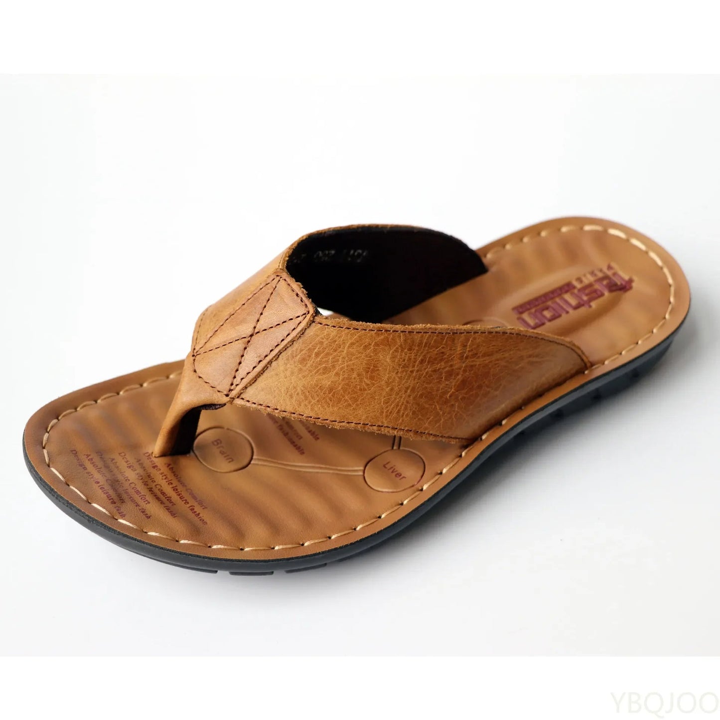 Heren - Leren Slippers - Antislip Rubberen Zool - Casual Schoenen - URBAN SLIP