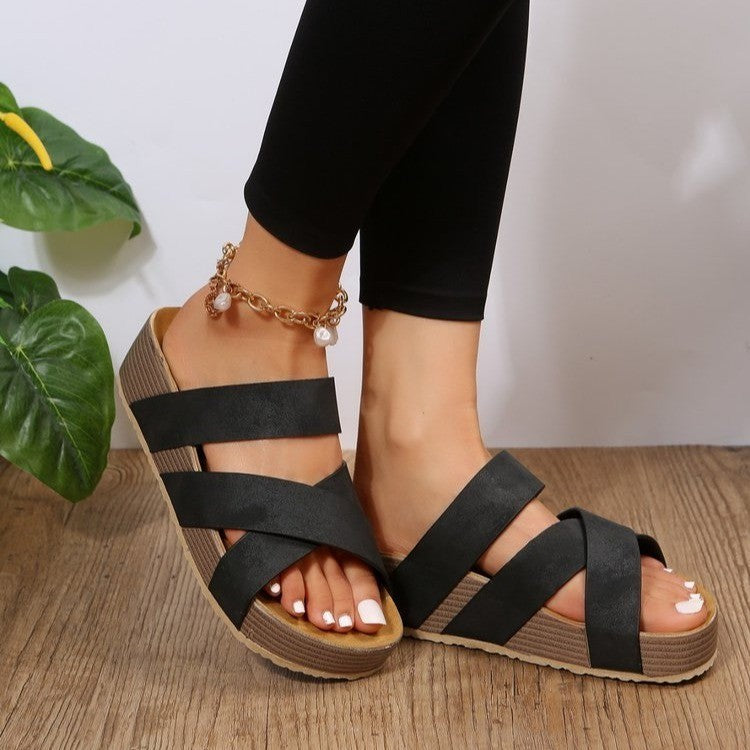 Plateau Sandalen - Dames - Geweven Ontwerp - Zomer Schoeisel - STIJL VOLGENDE