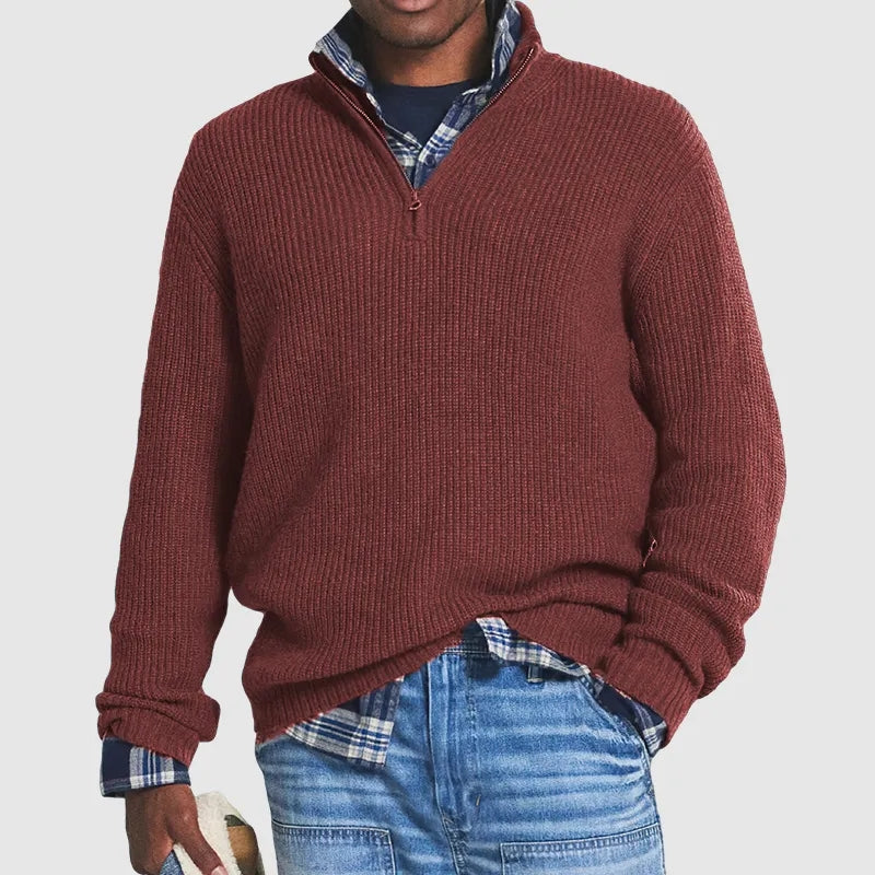 ZANDER – Quarter zip trui met relaxed fit voor een comfortabele en stijlvolle look