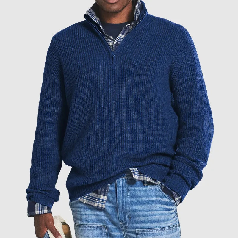 ZANDER – Quarter zip trui met relaxed fit voor een comfortabele en stijlvolle look