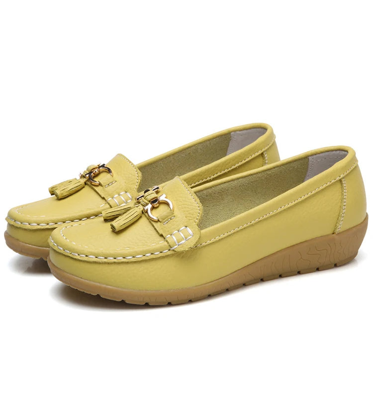 Leren Ballerina Flats - Dames - Cut-Out - Comfort - AVA