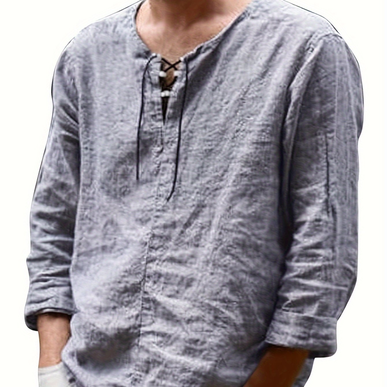 Mannen - Casual Hemd - Katoen-Linnen Mix - Lange Mouwen - Perfect voor Vrije Tijd - ARNE STYLING