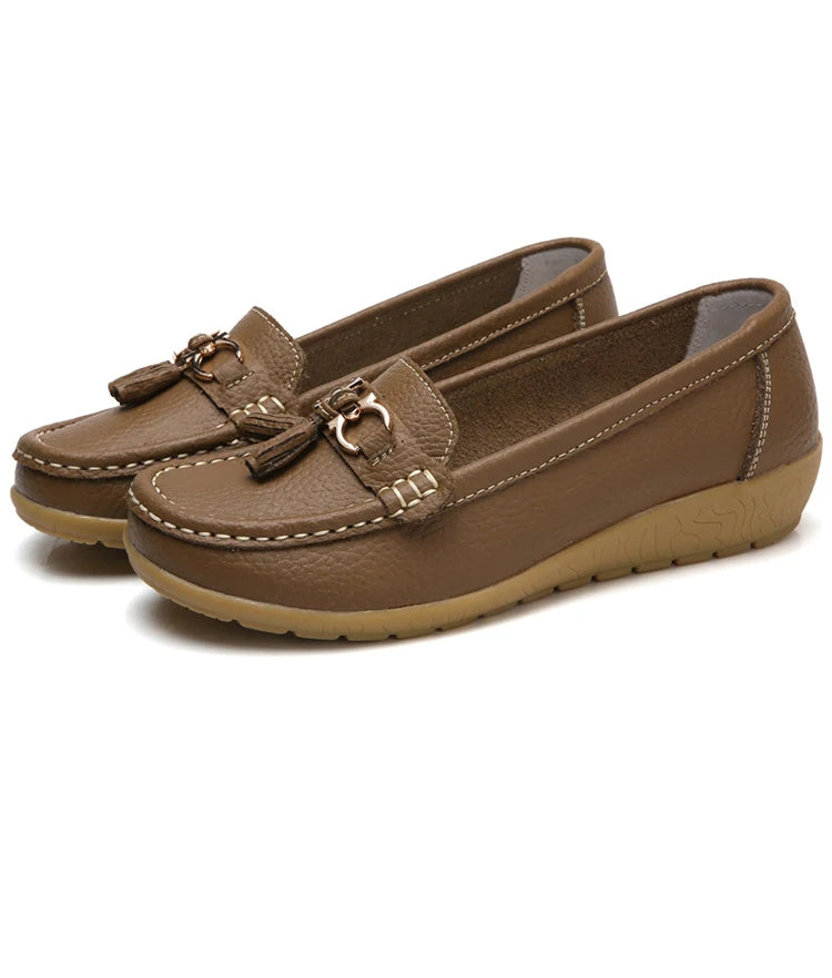 Leren Ballerina Flats - Dames - Cut-Out - Comfort - AVA