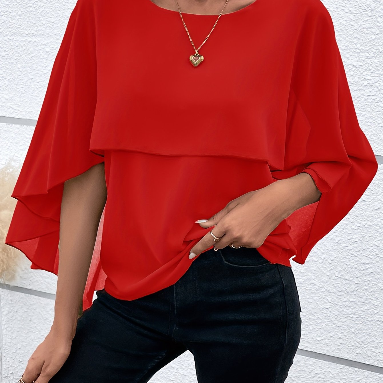 Vrouwen - Chiffon Blouse - Lichtgewicht Stof - Elegante Top - AMELITH EDGE