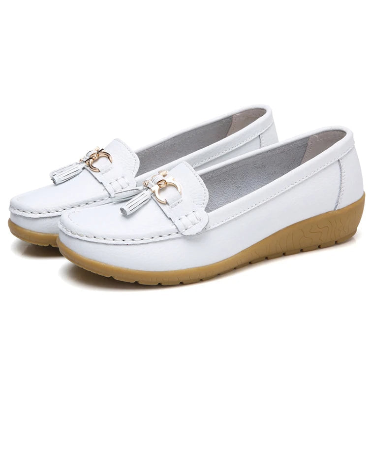 Leren Ballerina Flats - Dames - Cut-Out - Comfort - AVA