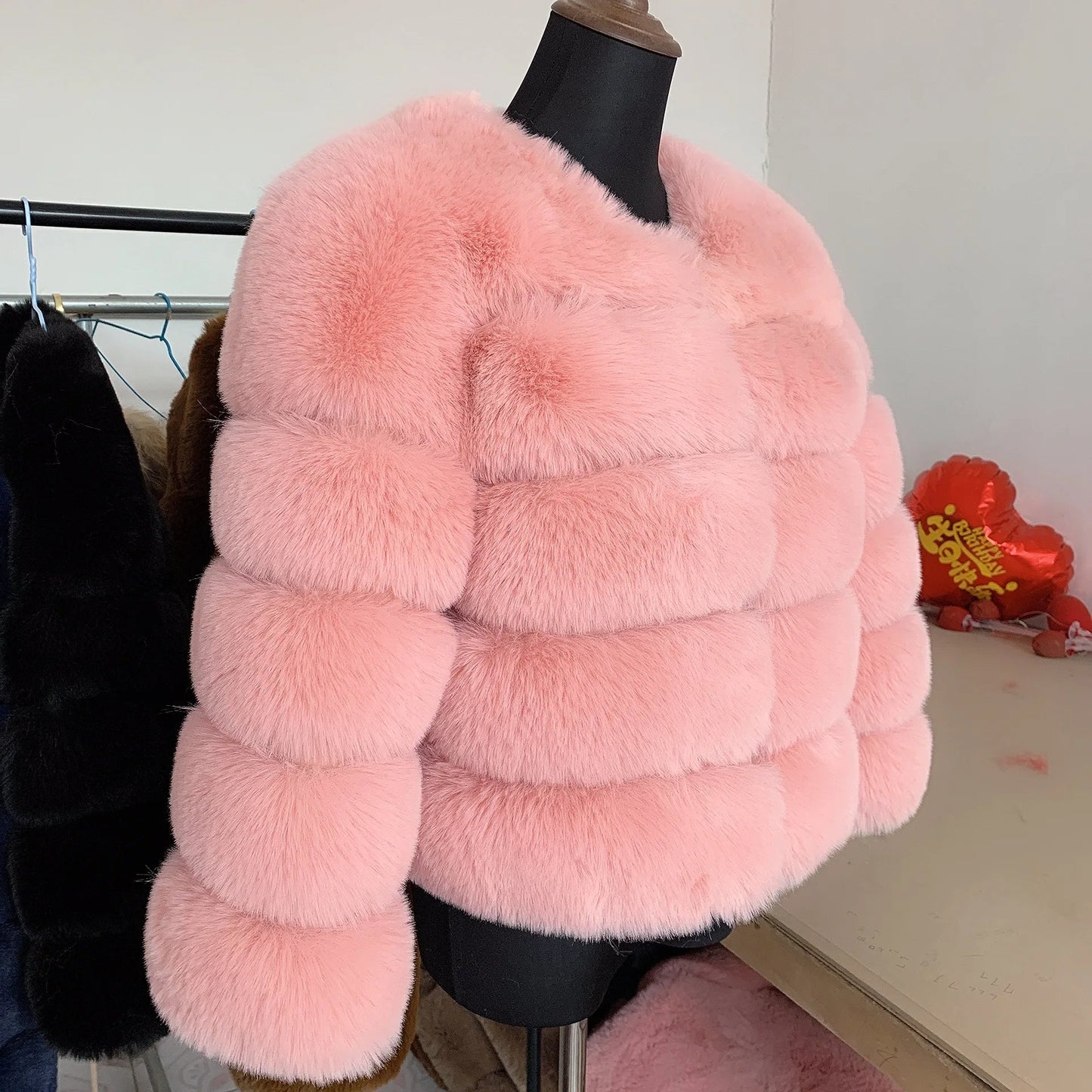 ISLA - Luxe gelaagde jas van imitatiebont voor dames