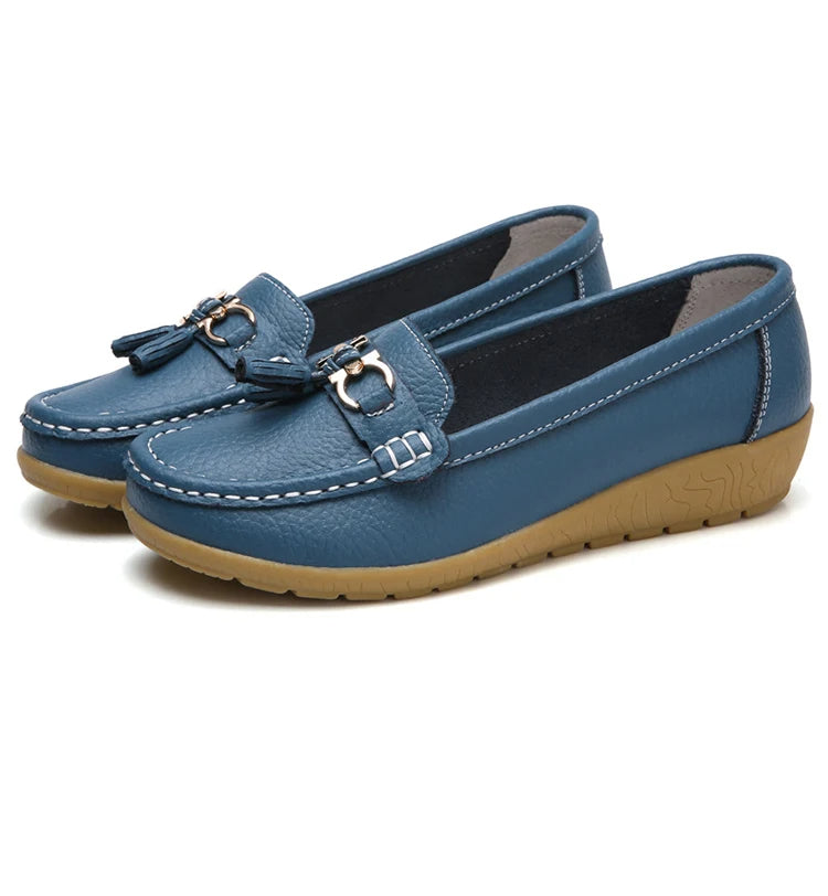 Leren Ballerina Flats - Dames - Cut-Out - Comfort - AVA