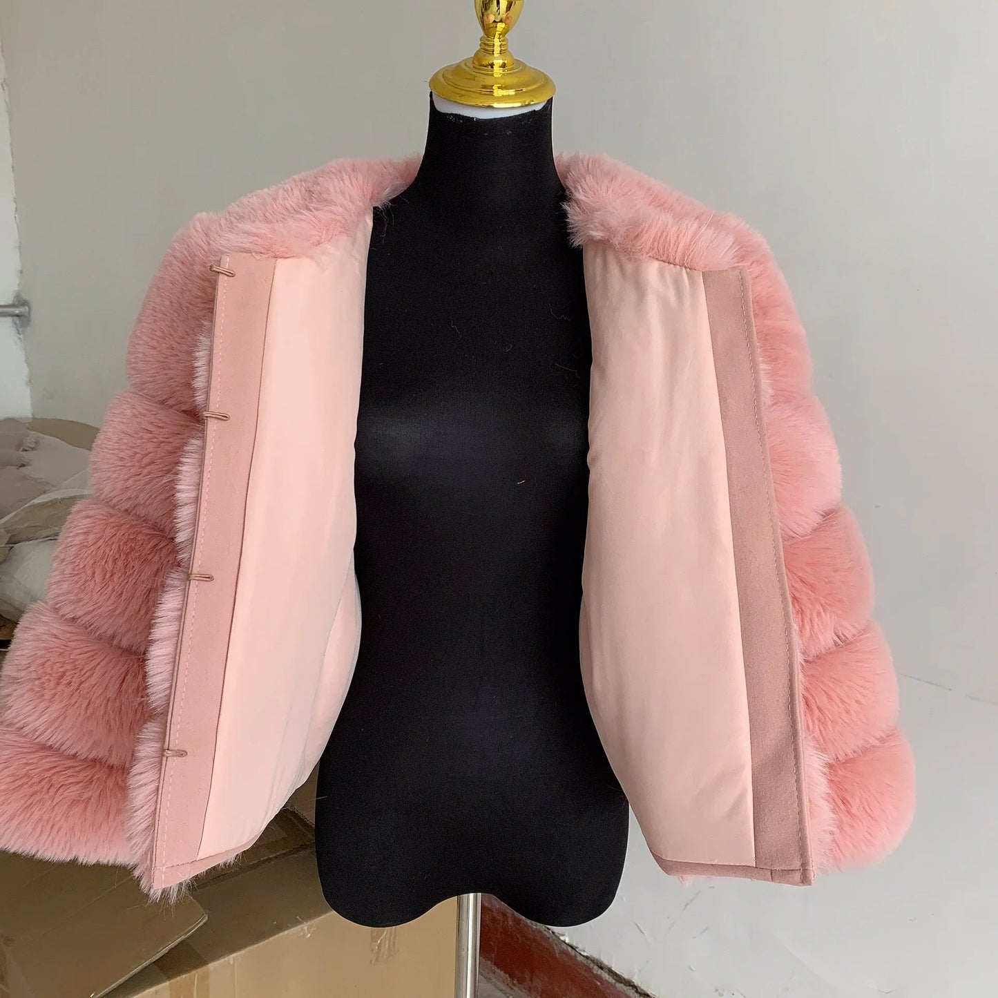 ISLA - Luxe gelaagde jas van imitatiebont voor dames
