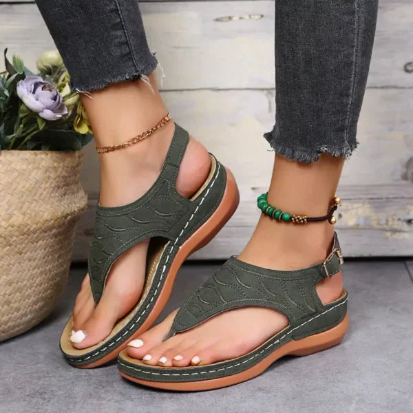 Leren Sandalen - Vrouwen - Mode Ontwerp - Zomer Schoeisel - MARTINE