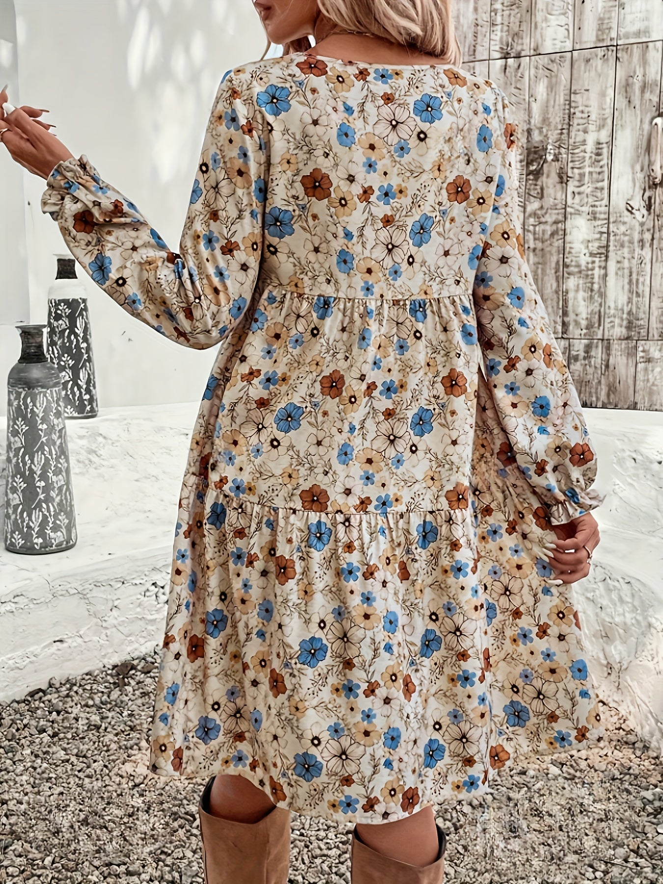 Vrouwen - Bloemenprint Jurk - Losse Pasvorm - Casual Vakantiekleding - ALIDA DRESS