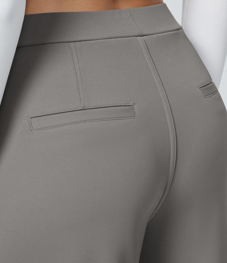 Hoge taille damesbroek met wijde pijpen en luchtige pasvorm – Auralyn WideFit