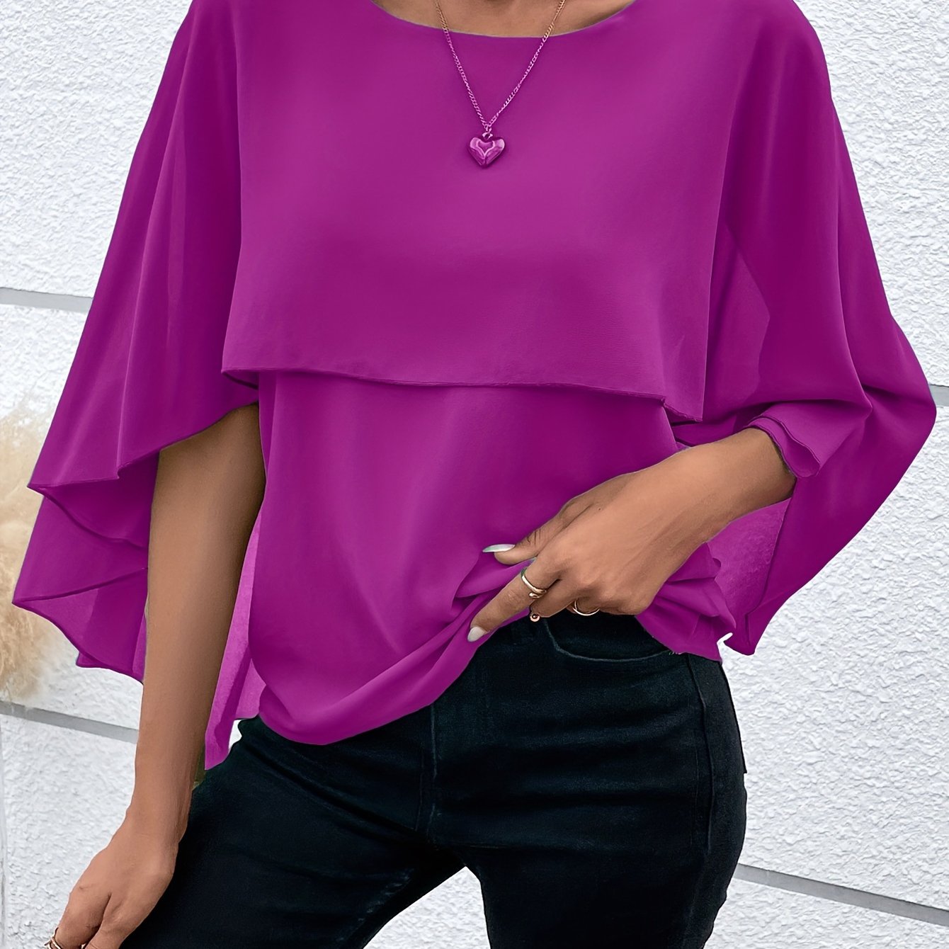 Vrouwen - Chiffon Blouse - Lichtgewicht Stof - Elegante Top - AMELITH EDGE