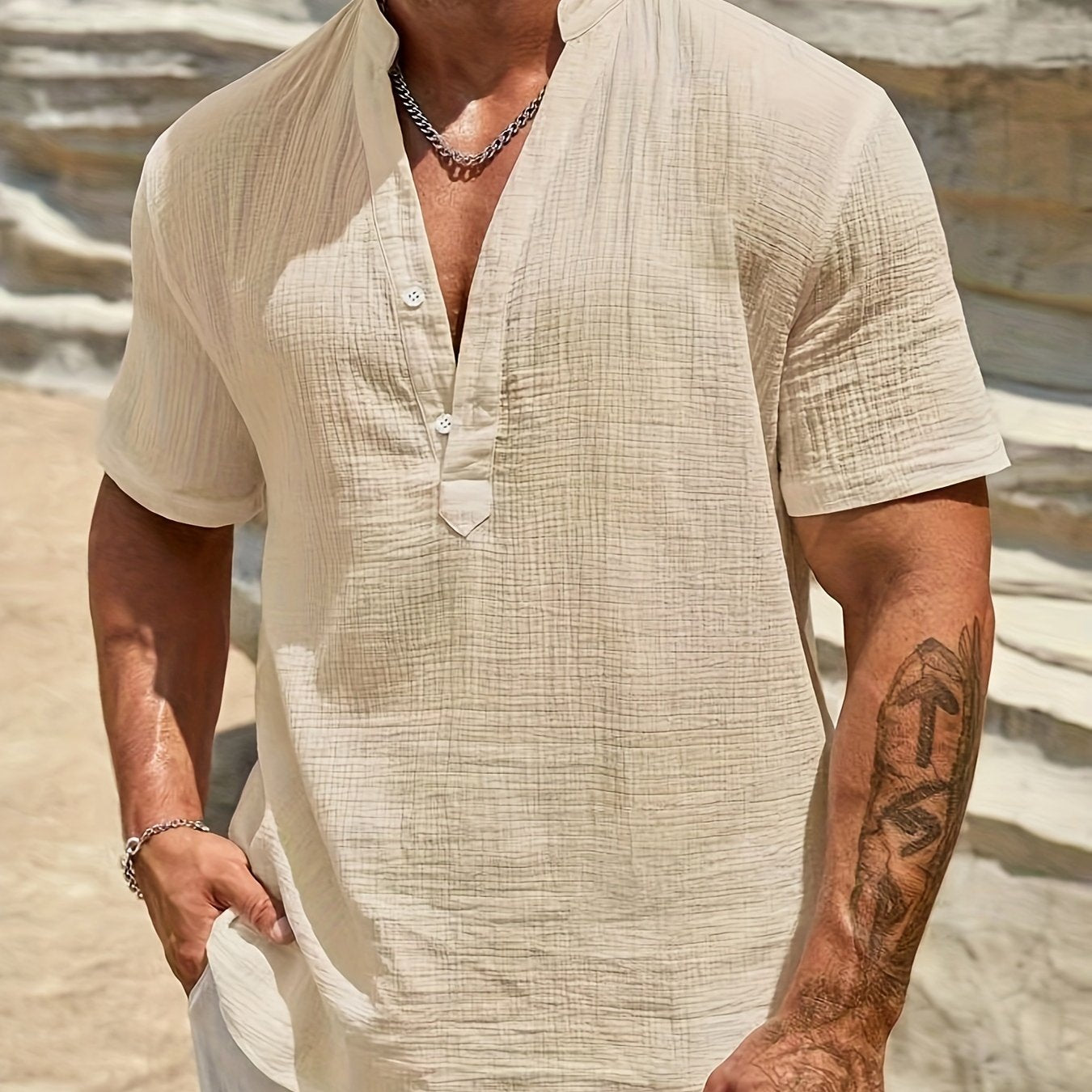 Heren - Casual Katoenen Hemd - Ademend Materiaal - Zomer Strandkleding - ARTUR CLASSIC