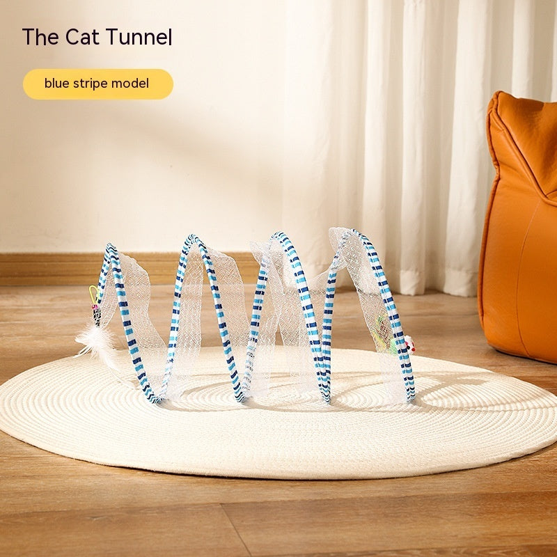 CATFUN - Vouwbare S-vormige kattentunnel voor speelplezier en comfort