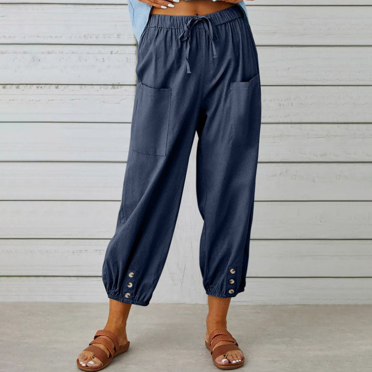Dames - Hoge Taille Broek - Lichtgewicht en Ademend - Zomer Outfit - ELEGANTE STIJL