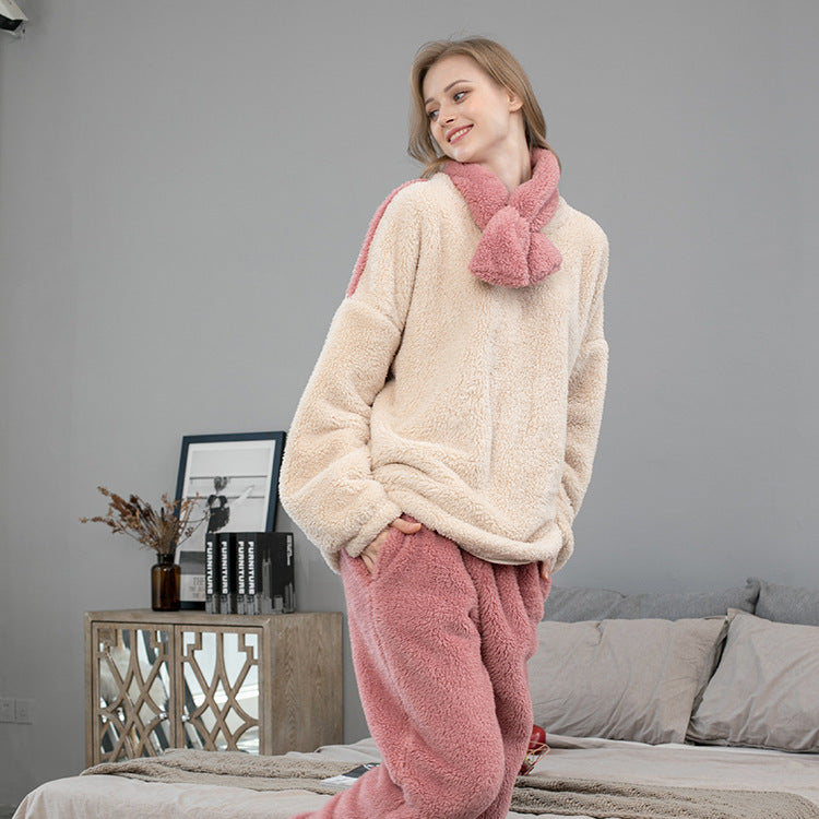 Warme fluffy dames pyjamaset met kerstdessin – SNUGGLESEASON SET