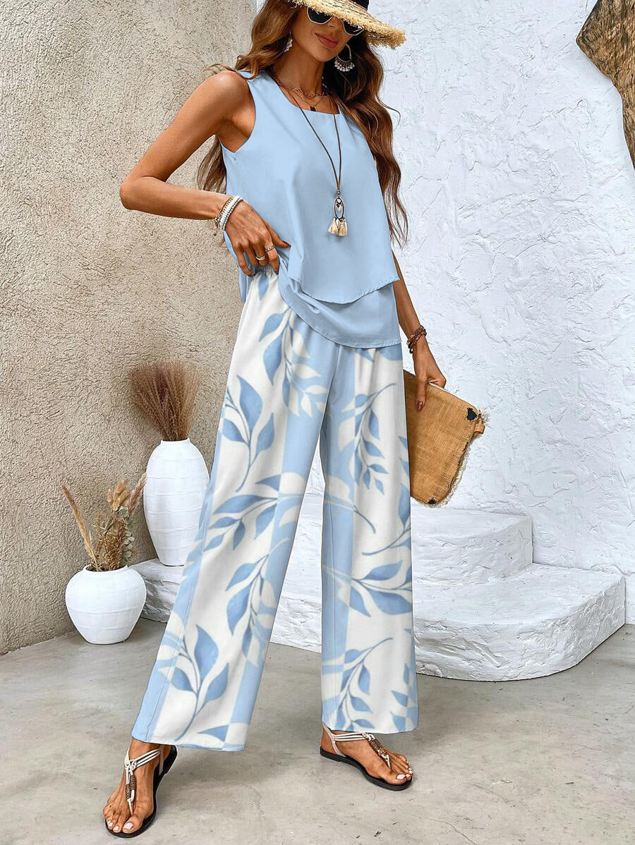 Tweedelige dames set met coltop en rok in elegante stretchstof – LunariaForm TwinSet