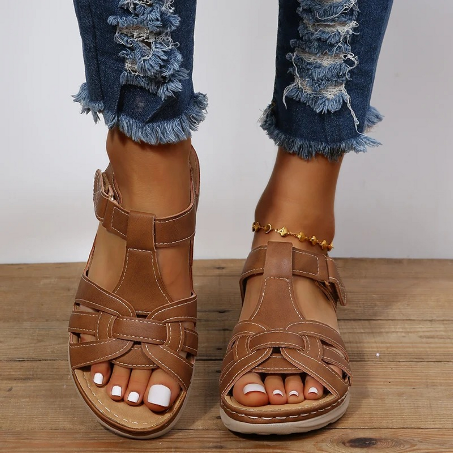 Orthopedische dames sandalen van zacht suède met verstelbare pasvorm – ARVIA SUEDE