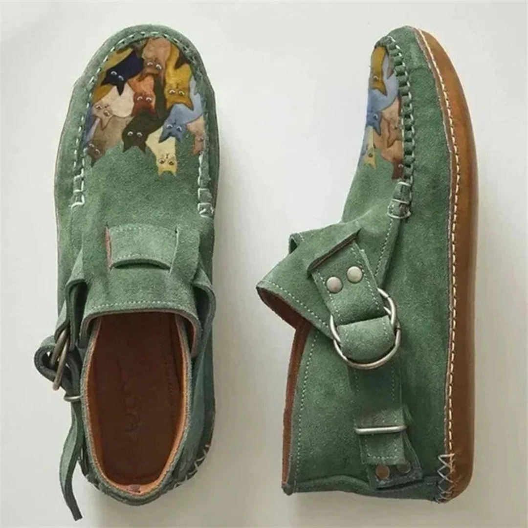 Enkellaarzen - Vrouwen - Kattenprint - Kattenprint - Luna