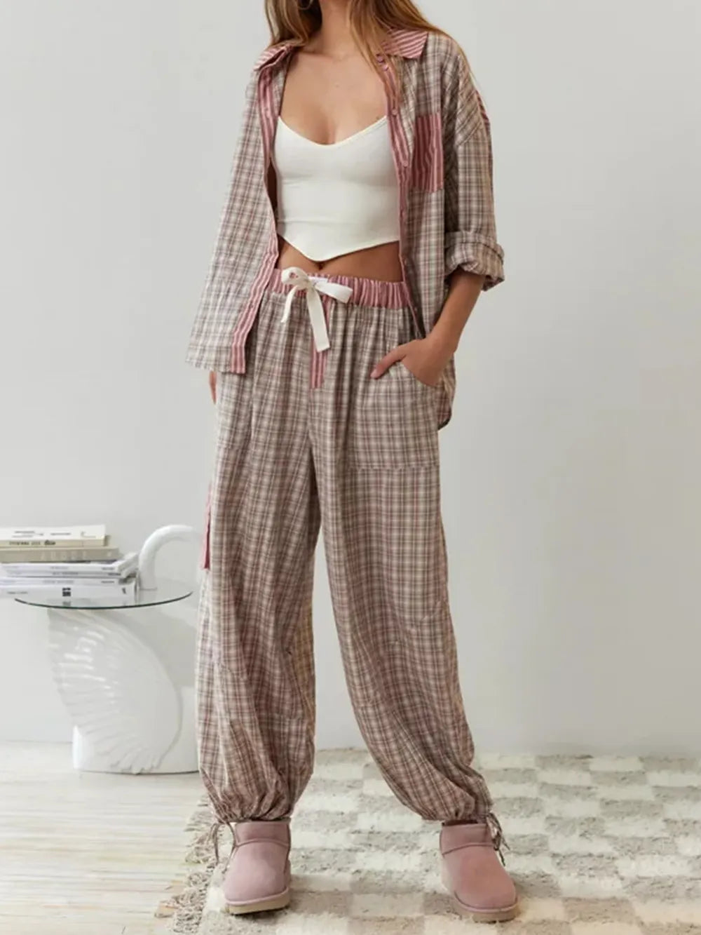 Pyjama Set - Dames - Katoen Zacht - Dames Pyjama - Nacht