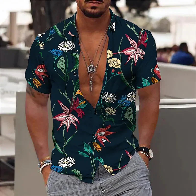 Heren - Casual Overhemd - Ademend Materiaal - Zomer Mode - ZOMERFLEX