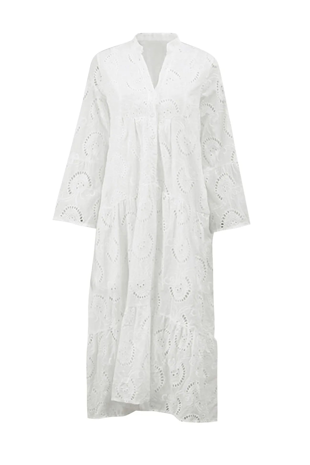 Vrouwen - Maxi Jurk - Ademend Katoen - Zomer Boho Stijl - DERYA EDGE