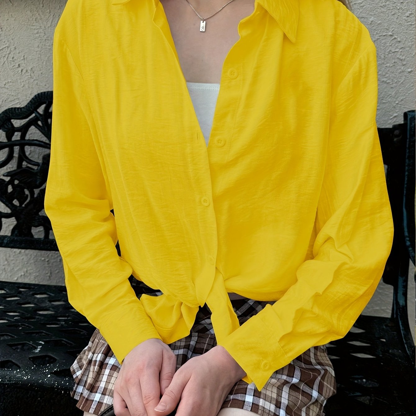Dames - Elegante Blouse - Lichtgewicht Polyester - Kantoor Kleding - Tijdloze Stijl