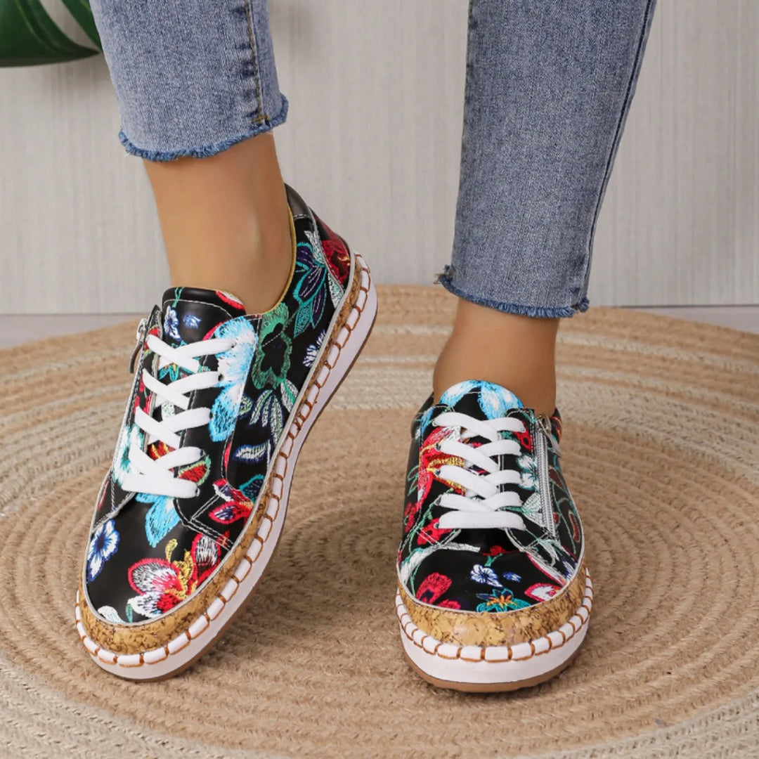 Veterschoenen - Dames - Bloemenprint - Bloemen Oxford - Lara