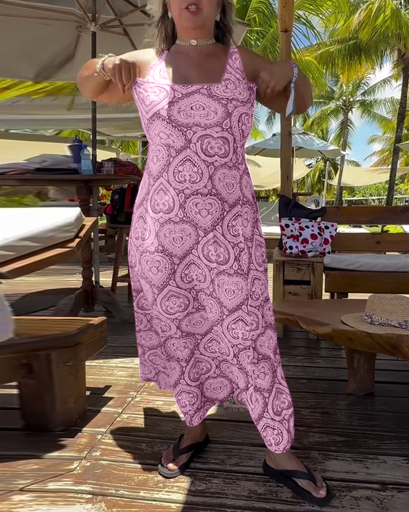 Badpak - Vrouwen - Spandex Polyester - Vakantieprint - Hartvorm Design