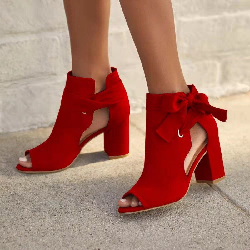 Dames - Hoge Hakken Sandalen - Comfortabele Leer - Elegante Stijl voor Feestjes