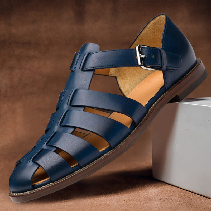 Vrouwen - Gesloten Teen Sandalen - Leren Materiaal - Ademend Ontwerp - Zomer Comfort