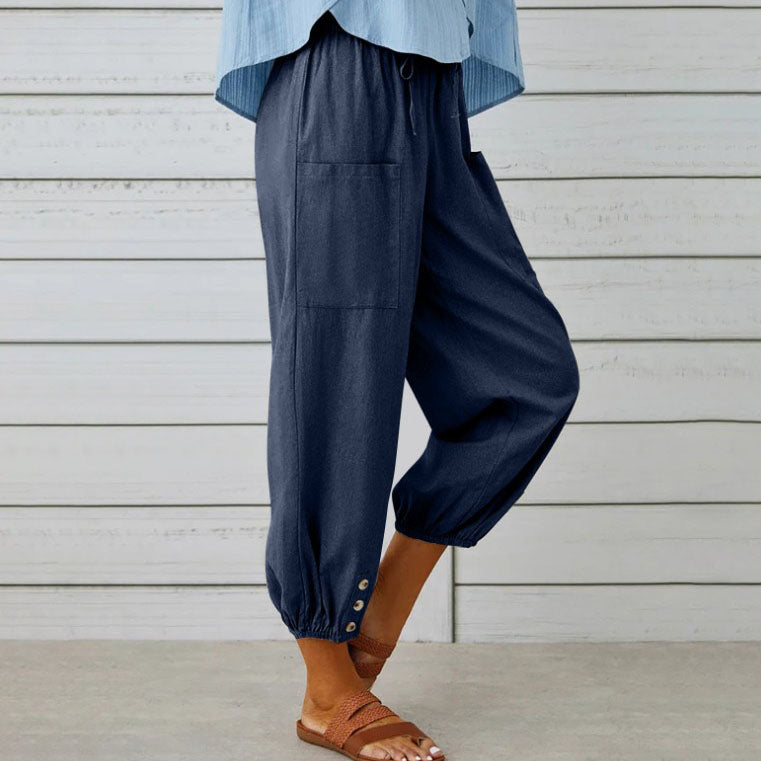 Dames - Hoge Taille Broek - Lichtgewicht en Ademend - Zomer Outfit - ELEGANTE STIJL