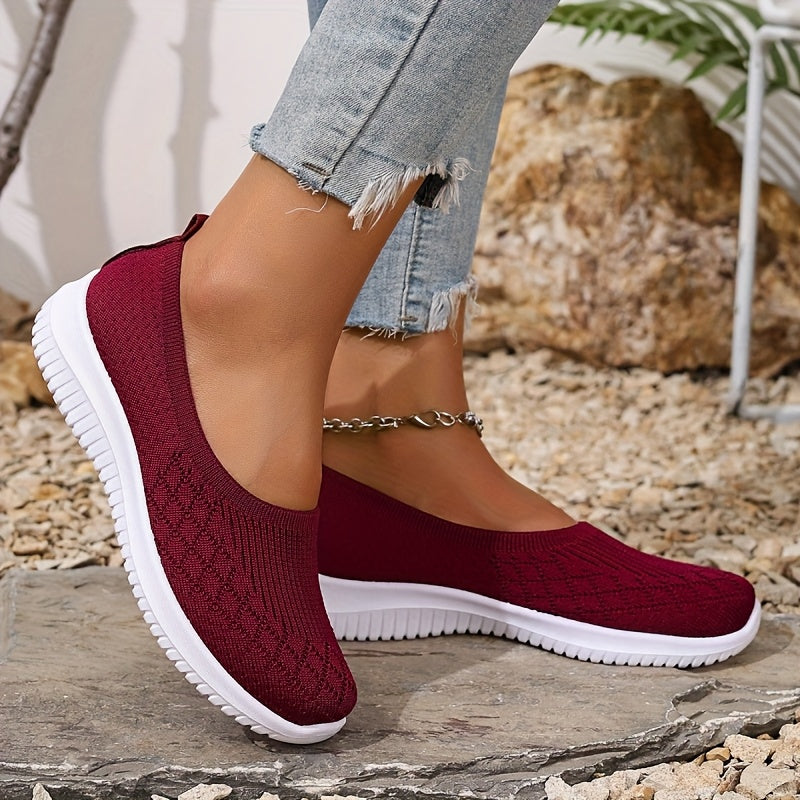 Vrouwen - Slip-On Wandelschoenen - Ademend Mesh - Lichtgewicht Comfort - REISGENOT