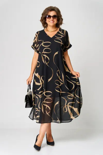 Vrouwen - Elegante Chiffon Jurk - Lichtgewicht Relaxed Fit - Zomermode - AVALEN EDGE