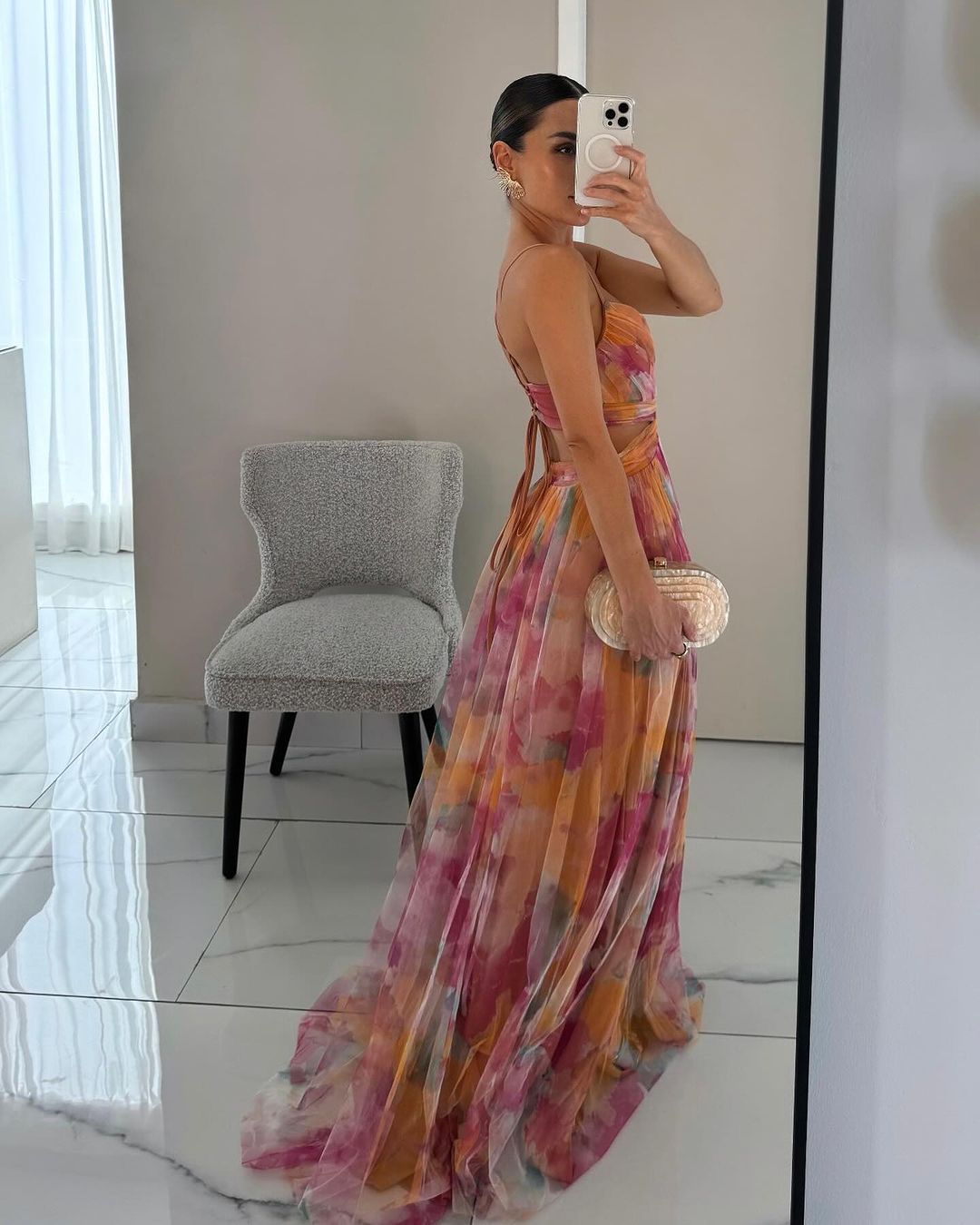 Dames - Maxi Jurk - Vloeiende Chiffon - Zomer Avondkleding - ELEGANTE STIJL